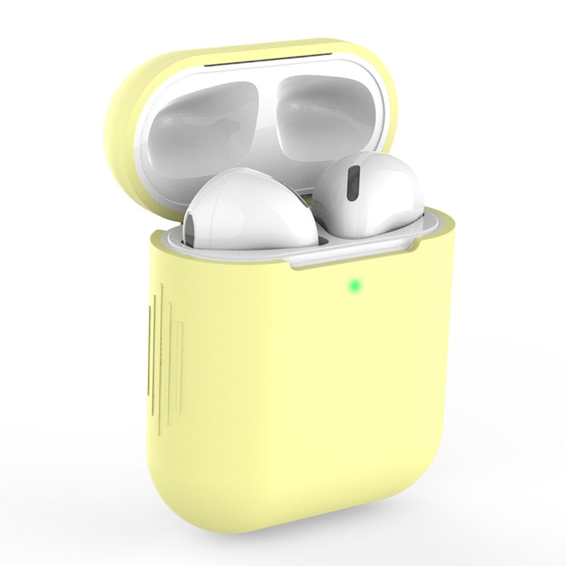 Capa Case Protetora De Silicone Para fones de ouvido AirPods 1 E 2