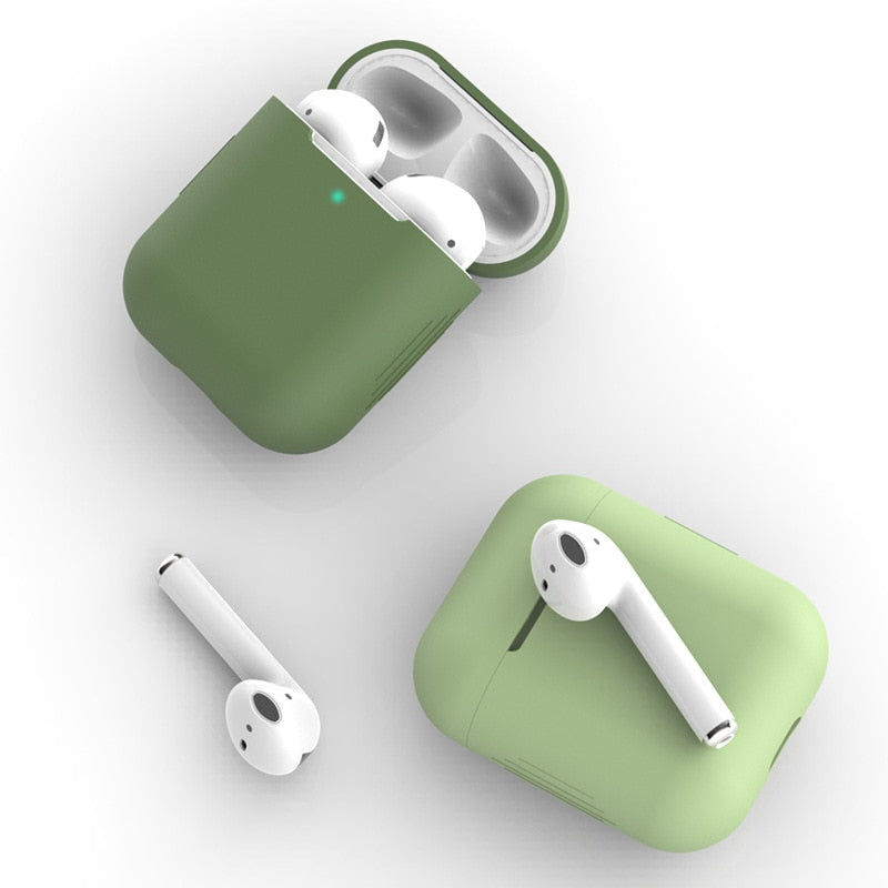 Capa Case Protetora De Silicone Para fones de ouvido AirPods 1 E 2