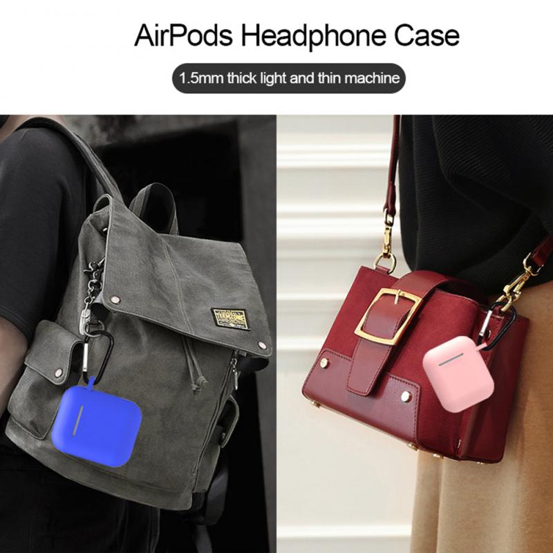 Capa Case Protetora De Silicone Para fones de ouvido AirPods 1 E 2