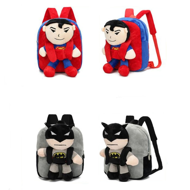 Mochilinha Super Heróis - Homem - Aranha Batman, Capitão América e Superman