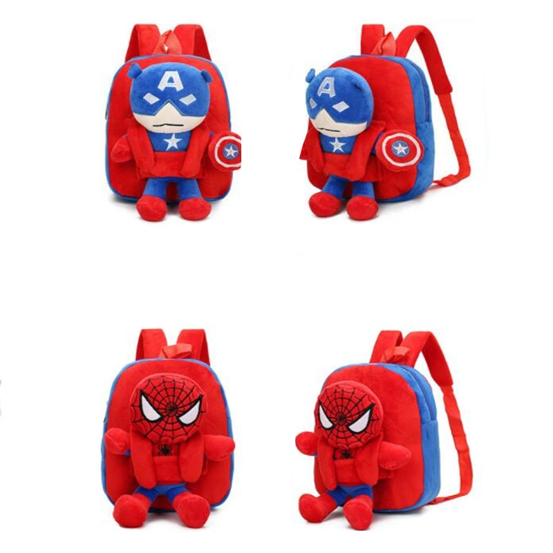 Mochilinha Super Heróis - Homem - Aranha Batman, Capitão América e Superman